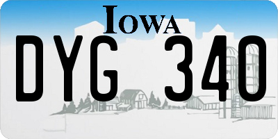 IA license plate DYG340