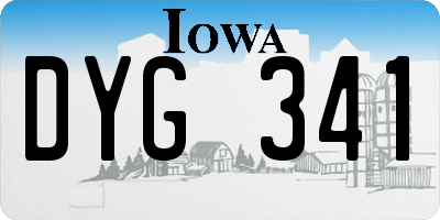 IA license plate DYG341