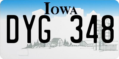 IA license plate DYG348