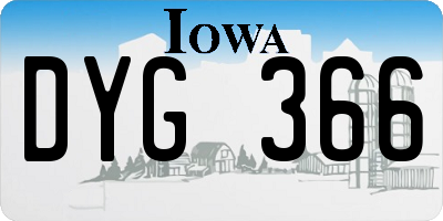 IA license plate DYG366