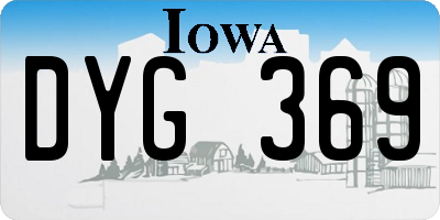IA license plate DYG369