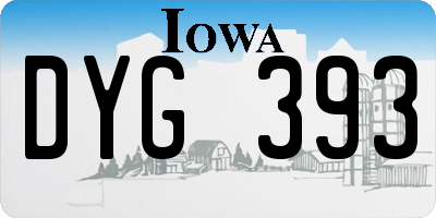 IA license plate DYG393