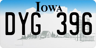 IA license plate DYG396