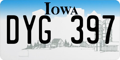 IA license plate DYG397