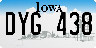 IA license plate DYG438