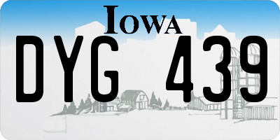 IA license plate DYG439