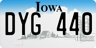 IA license plate DYG440