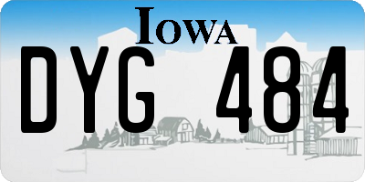IA license plate DYG484
