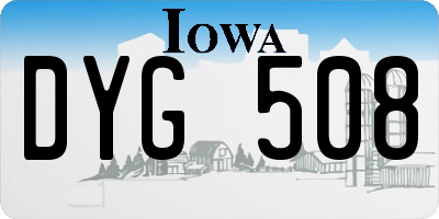 IA license plate DYG508