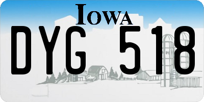 IA license plate DYG518