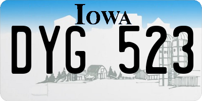 IA license plate DYG523