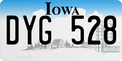 IA license plate DYG528