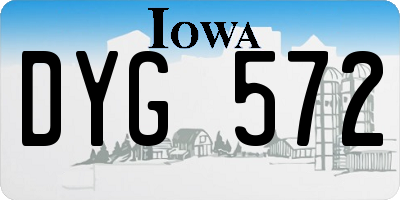 IA license plate DYG572