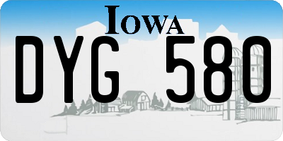 IA license plate DYG580