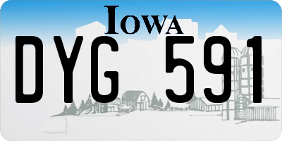 IA license plate DYG591