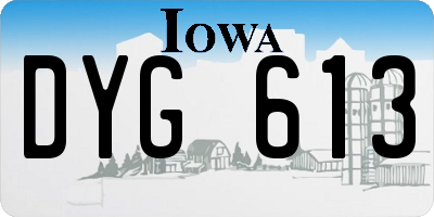 IA license plate DYG613