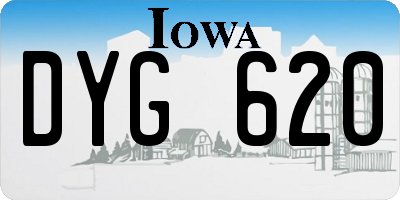 IA license plate DYG620