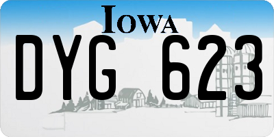 IA license plate DYG623