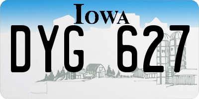 IA license plate DYG627