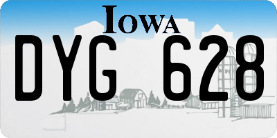 IA license plate DYG628