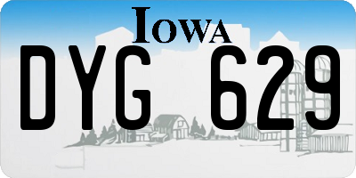 IA license plate DYG629