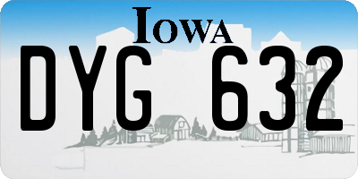 IA license plate DYG632