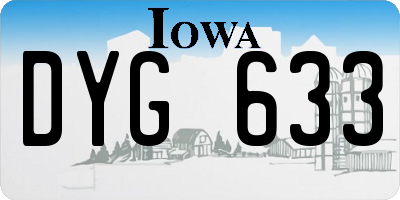 IA license plate DYG633
