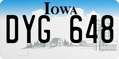 IA license plate DYG648