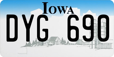 IA license plate DYG690