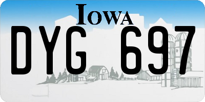 IA license plate DYG697