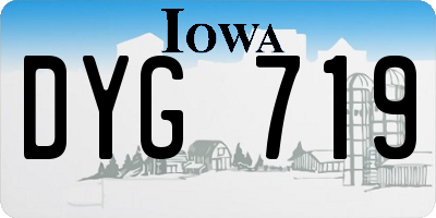 IA license plate DYG719