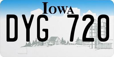 IA license plate DYG720