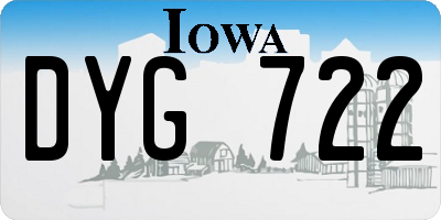 IA license plate DYG722