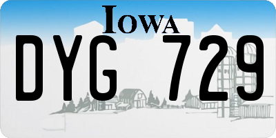 IA license plate DYG729