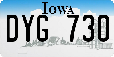 IA license plate DYG730