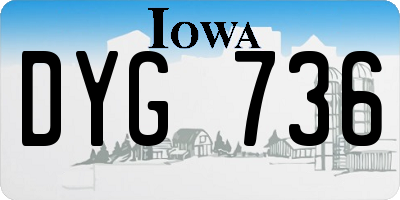 IA license plate DYG736