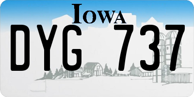 IA license plate DYG737
