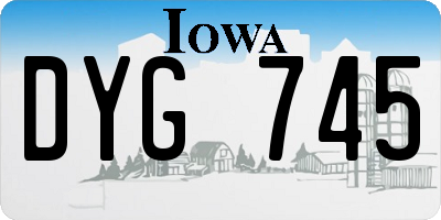 IA license plate DYG745