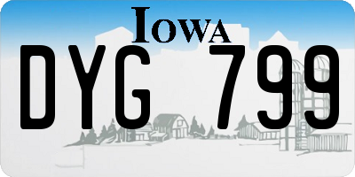 IA license plate DYG799