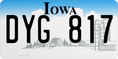 IA license plate DYG817