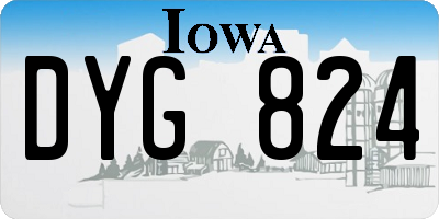 IA license plate DYG824