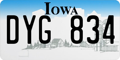 IA license plate DYG834