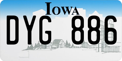IA license plate DYG886