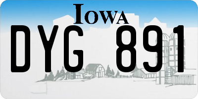 IA license plate DYG891