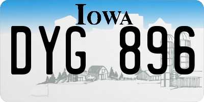 IA license plate DYG896