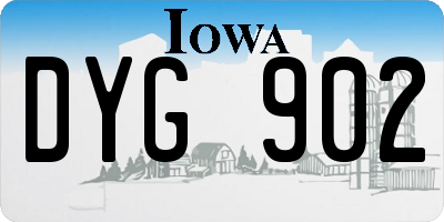 IA license plate DYG902
