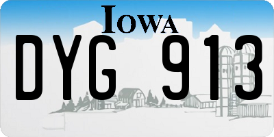 IA license plate DYG913