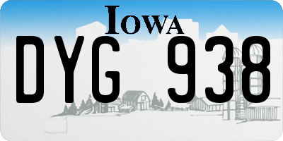 IA license plate DYG938