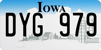 IA license plate DYG979