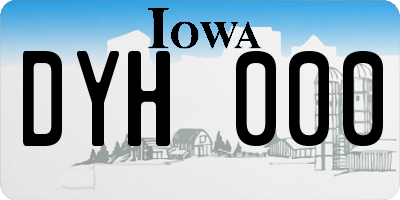 IA license plate DYH000